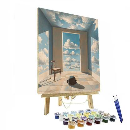 René Magritte Inspired Cloud Filled Room Painting by numbers kit
