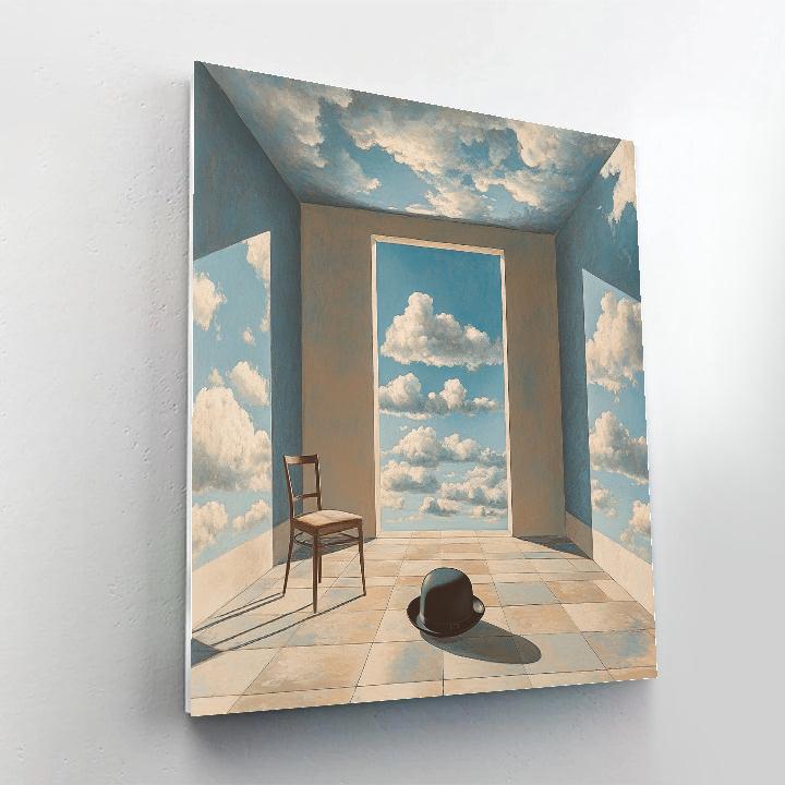 René Magritte Inspired Cloud Filled Room Painting by numbers kit