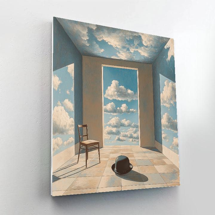 René Magritte Inspired Cloud Filled Room Painting by numbers kit