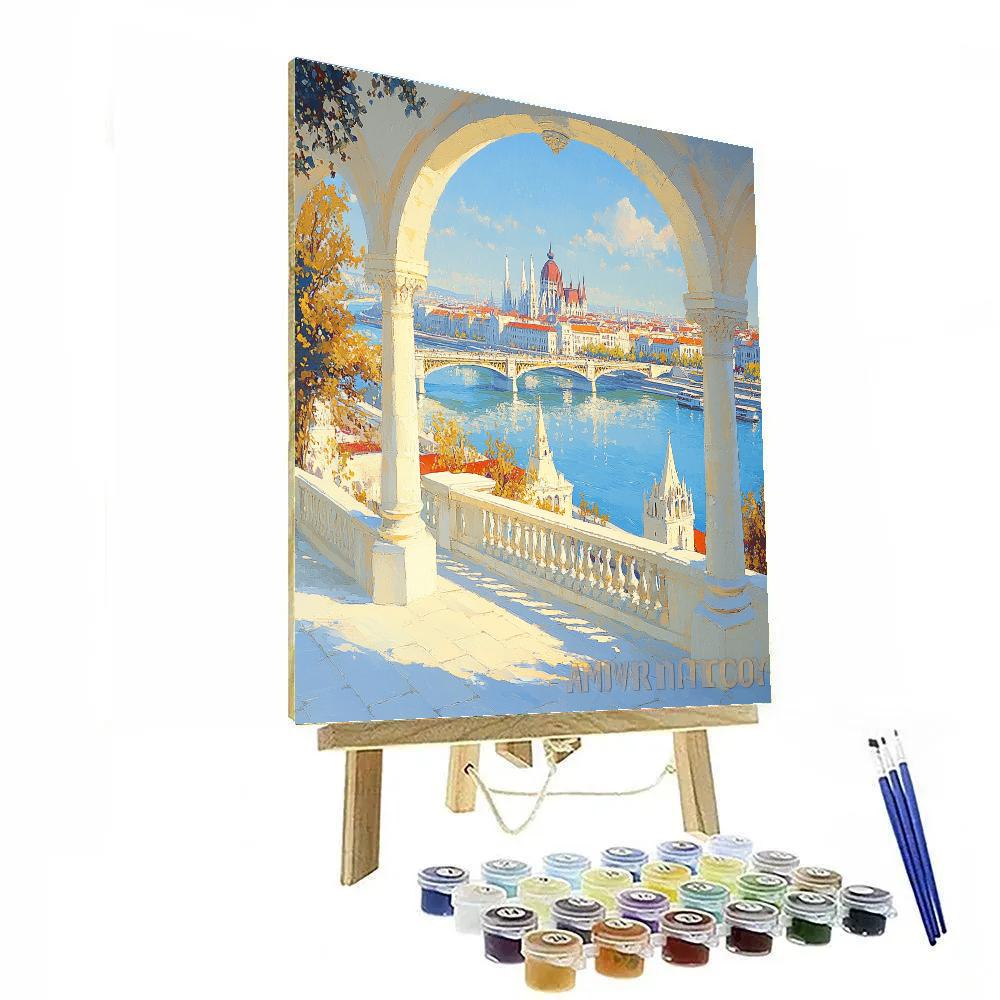 Fishermans Bastion View Terrace Budapest Hungary Number painting