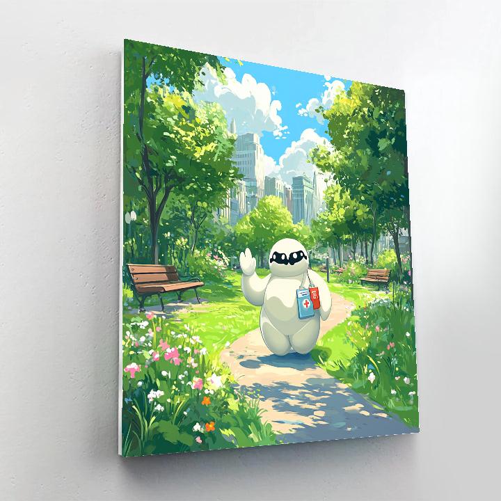 Baymax Healthy Helpers Park Walk Painting by numbers kit
