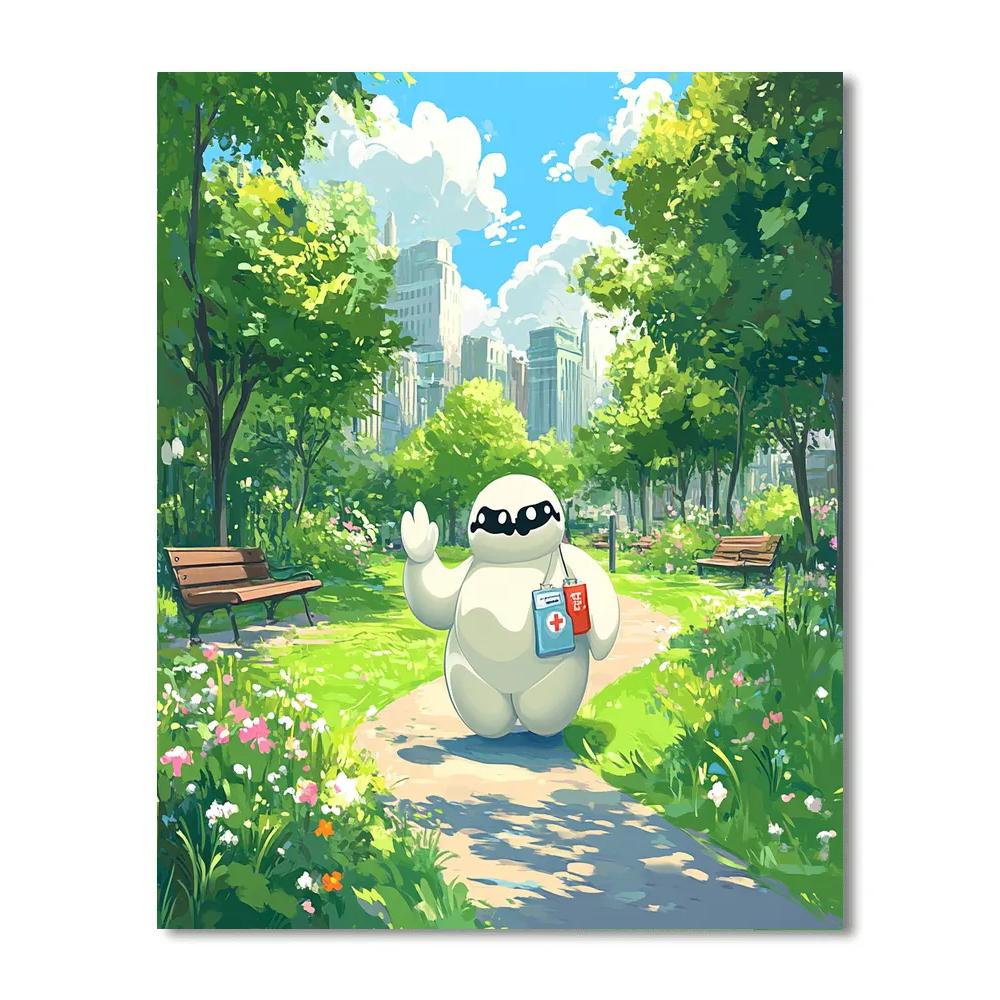Baymax Healthy Helpers Park Walk Painting by numbers kit