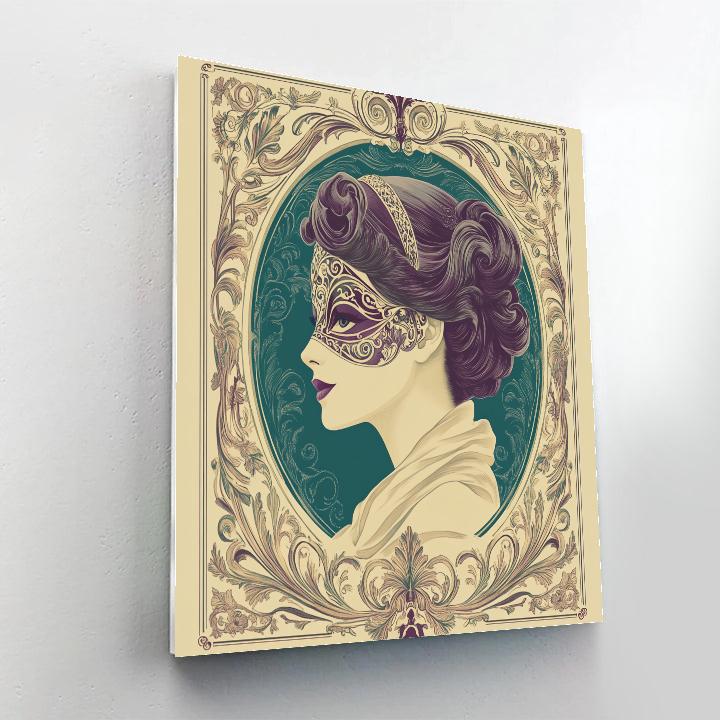 Alphonse Mucha Inspired Masquerade Night Painting by numbers kit