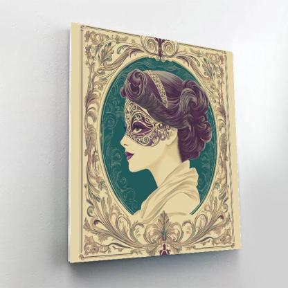 Alphonse Mucha Inspired Masquerade Night Painting by numbers kit