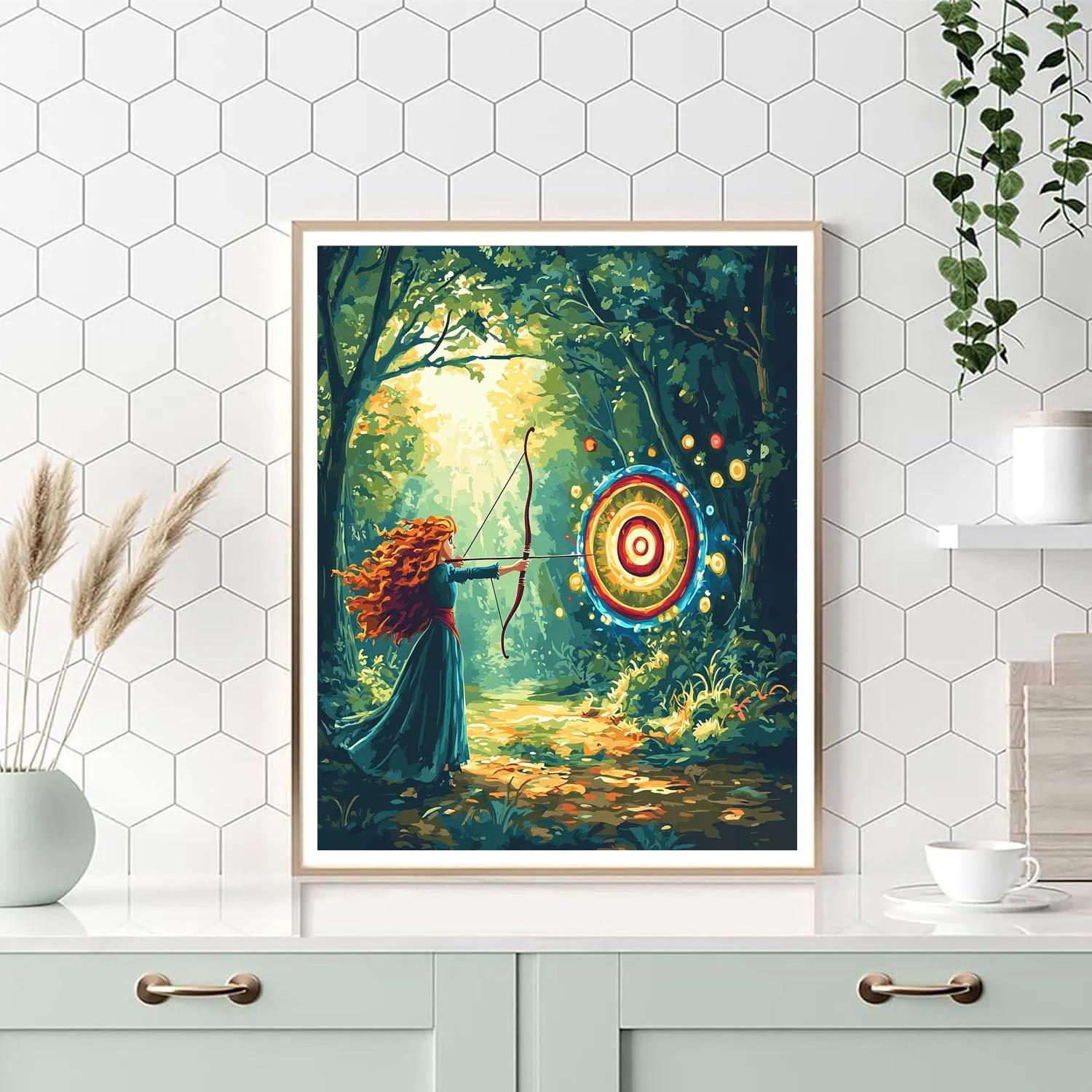 Merida Forest Archery Target Fun DIY paint by numbers