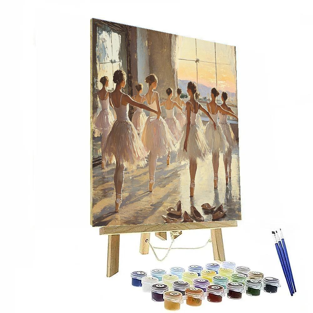 Edgar Degas Inspired Ballet Rehearsal At Sunrise DIY paint by numbers