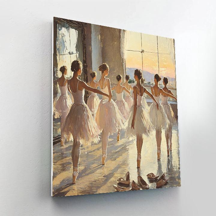 Edgar Degas Inspired Ballet Rehearsal At Sunrise DIY paint by numbers