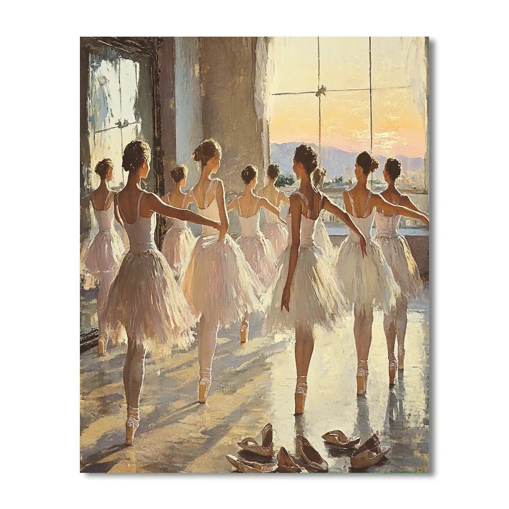 Edgar Degas Inspired Ballet Rehearsal At Sunrise DIY paint by numbers