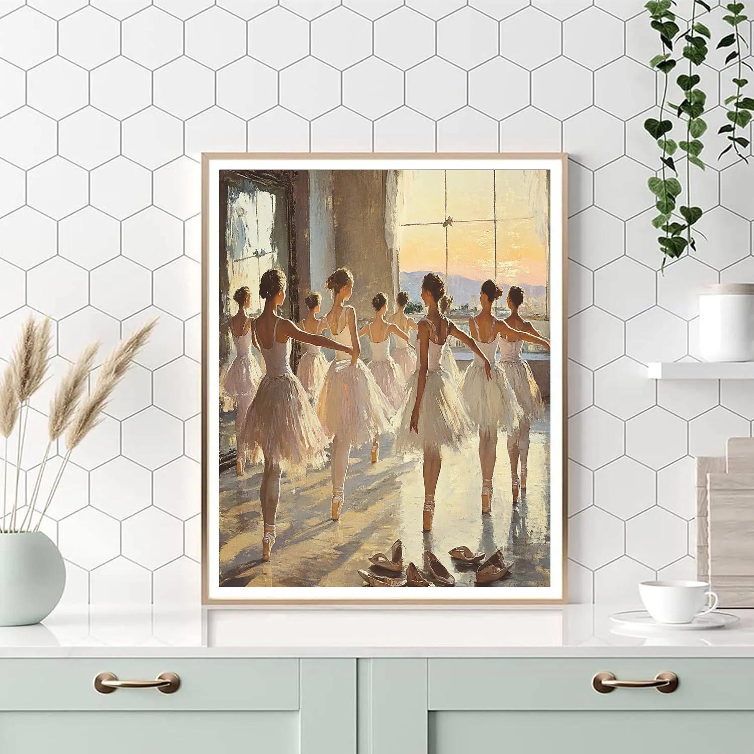 Edgar Degas Inspired Ballet Rehearsal At Sunrise DIY paint by numbers
