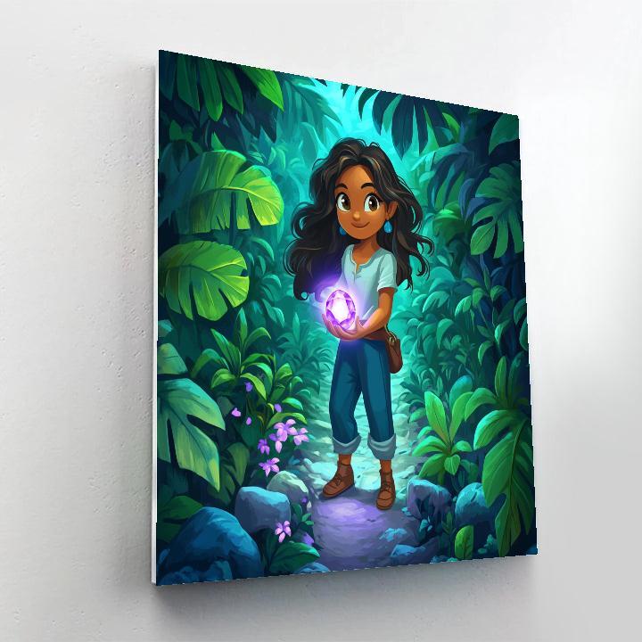 Raya Dragon Gem Jungle Trail Paint by numbers art