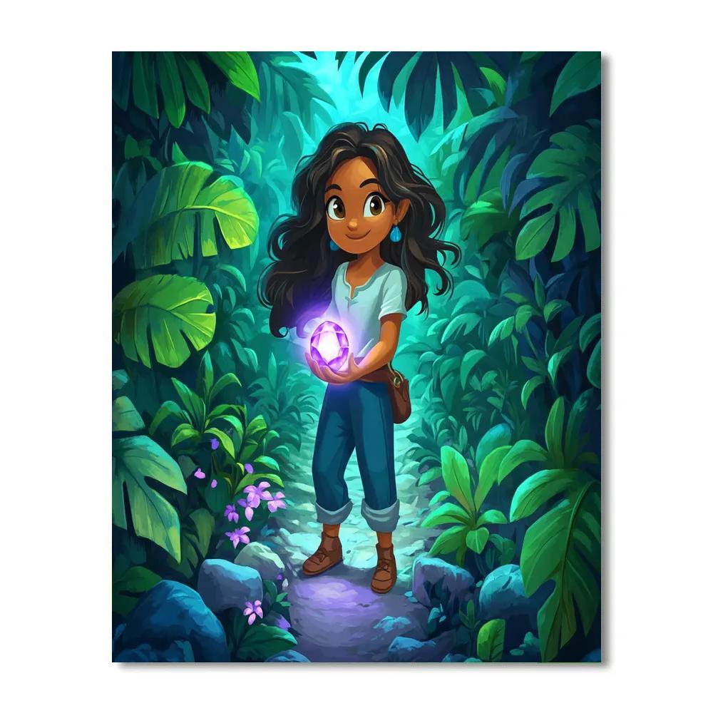 Raya Dragon Gem Jungle Trail Paint by numbers art