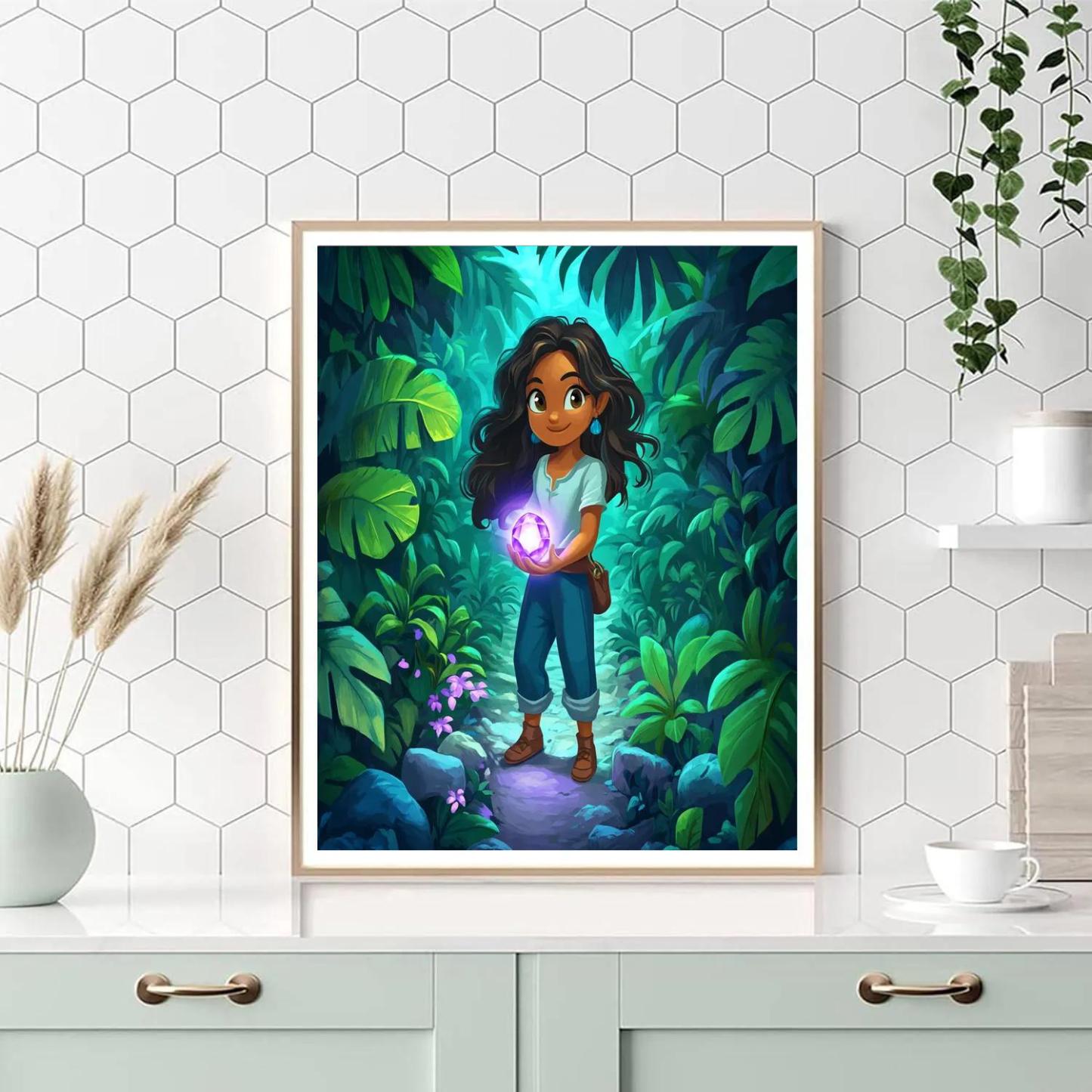 Raya Dragon Gem Jungle Trail Paint by numbers art