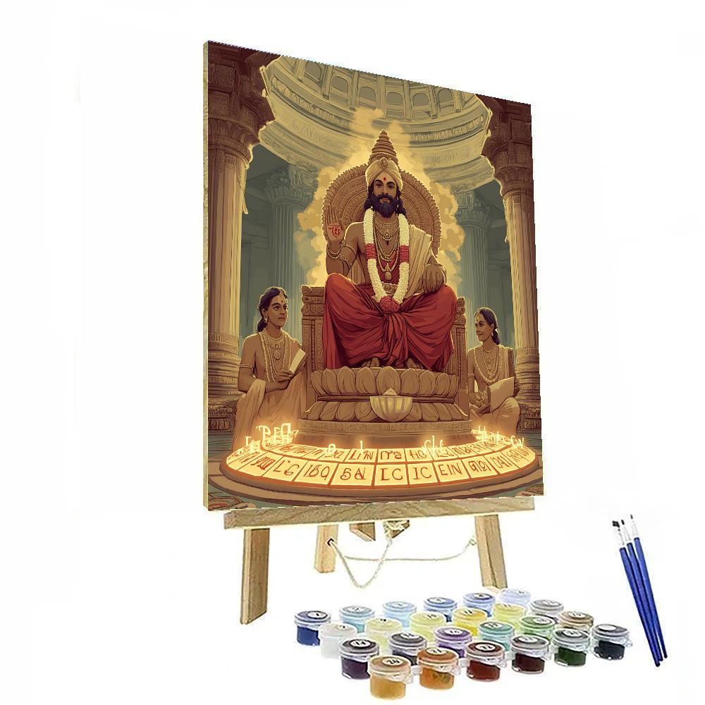 Brahma In The Hall Of First Letters paint by color