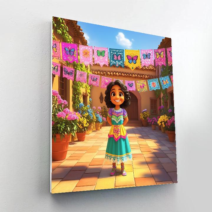 Mirabel Madrigal Rainbow Courtyard Party Paint by numbers kits