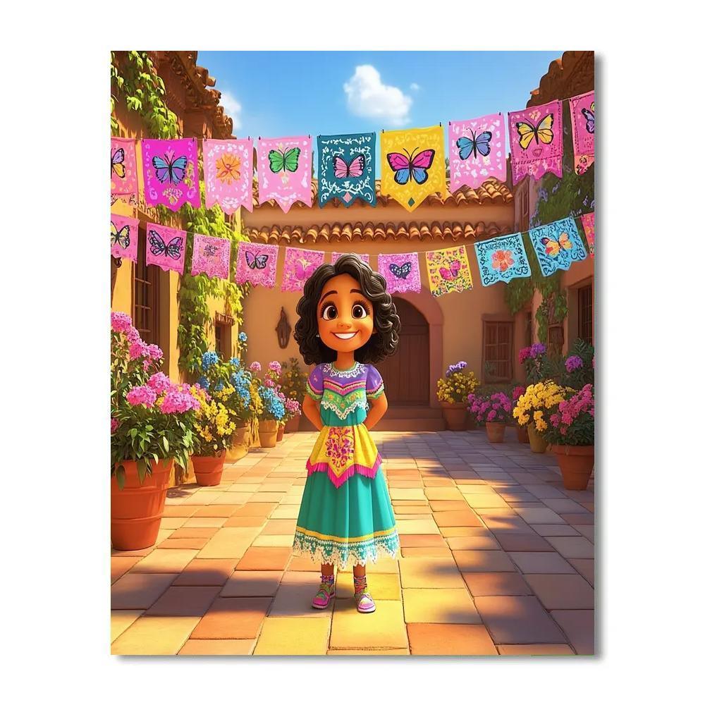 Mirabel Madrigal Rainbow Courtyard Party Paint by numbers kits