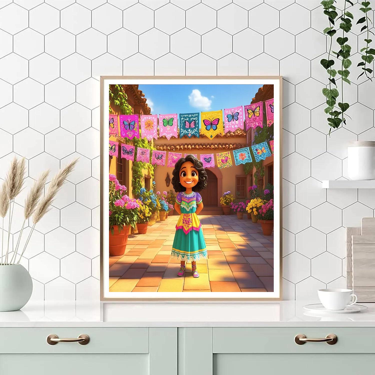 Mirabel Madrigal Rainbow Courtyard Party Paint by numbers kits