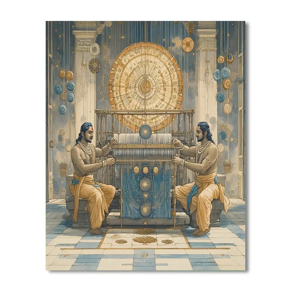 Brahma Time Weave Tapestry Paint by numbers art