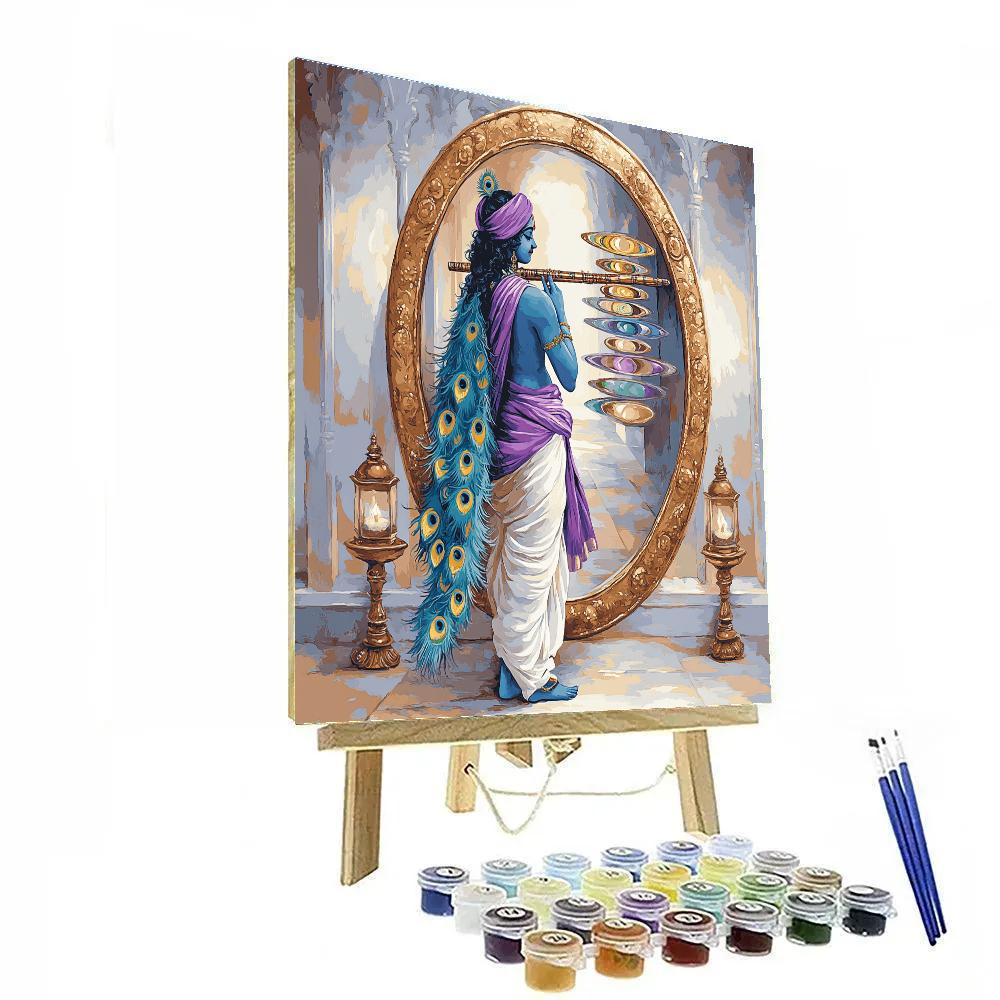 Krishna And The Mirror Of Many Flutes Painting by numbers kit