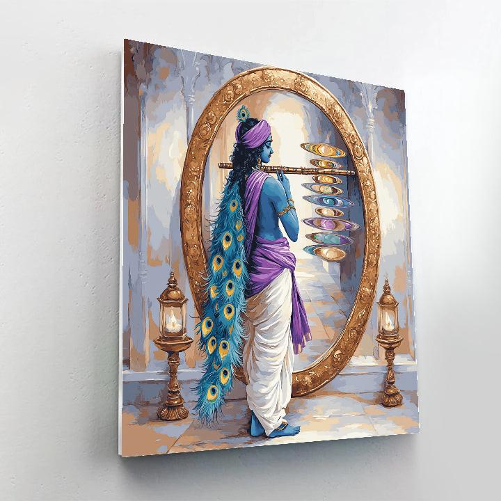 Krishna And The Mirror Of Many Flutes Painting by numbers kit