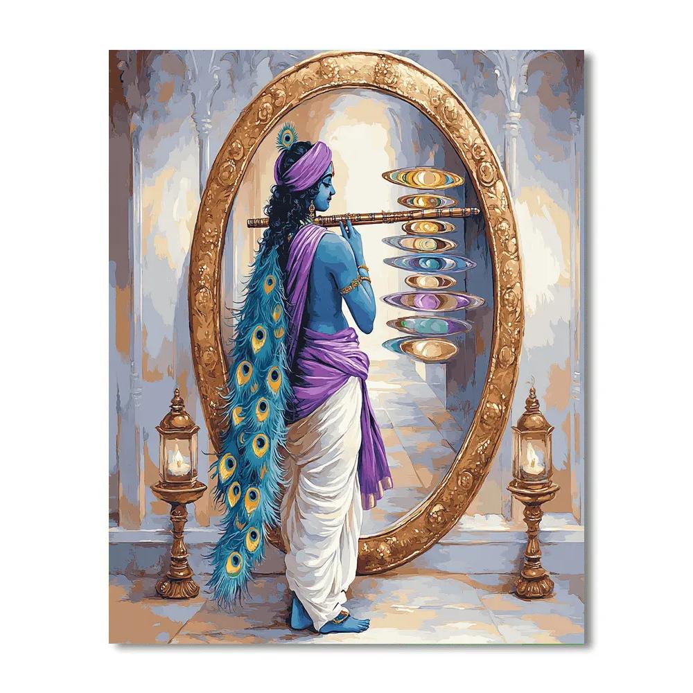 Krishna And The Mirror Of Many Flutes Painting by numbers kit