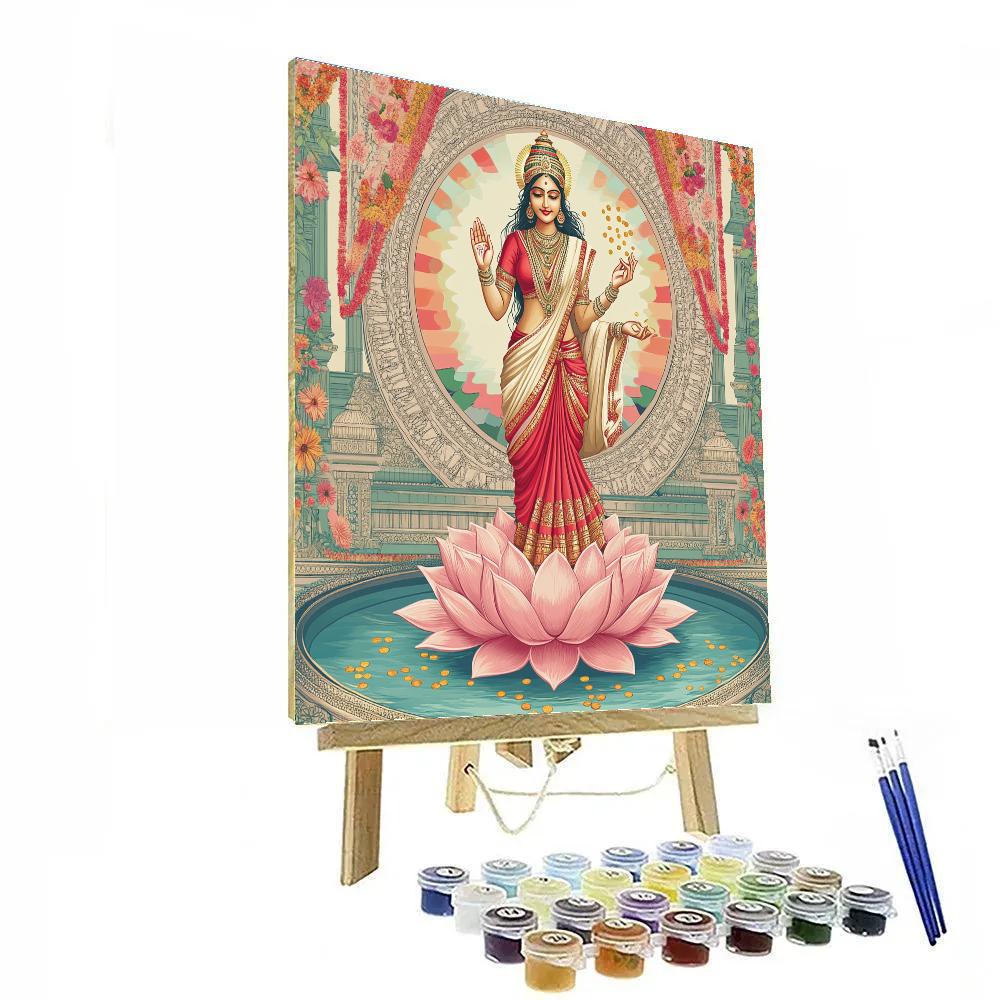 Lotus Observatory With Lakshmi At Dawn Paint by numbers art