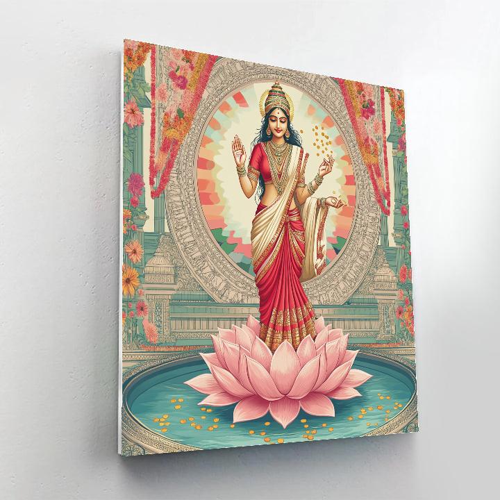 Lotus Observatory With Lakshmi At Dawn Paint by numbers art