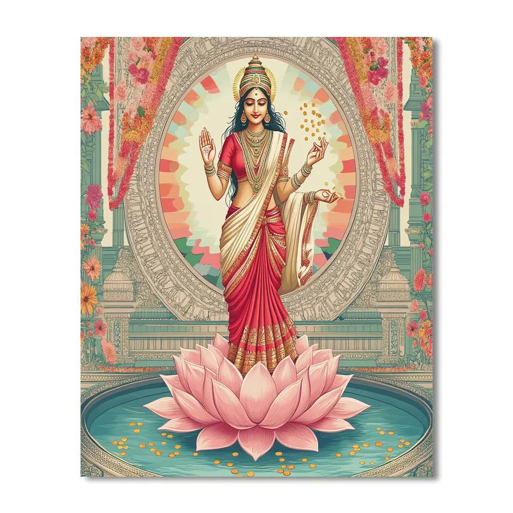 Lotus Observatory With Lakshmi At Dawn Paint by numbers art