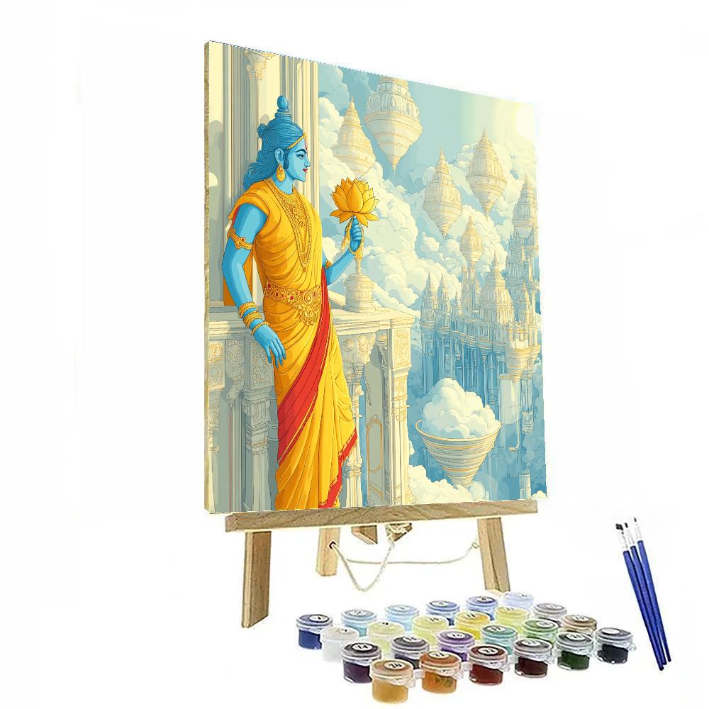 Vaikuntha Cloud City Balcony paint by number
