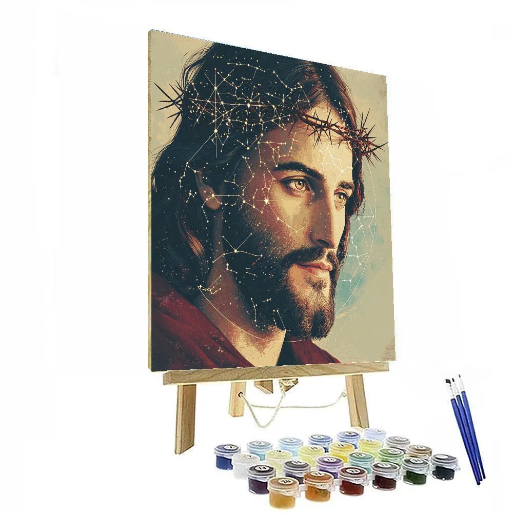 Jesus Crown Of Thorns As Star Map painting number kit