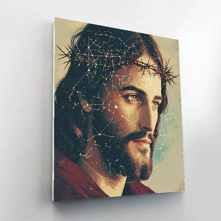 Jesus Crown Of Thorns As Star Map painting number kit