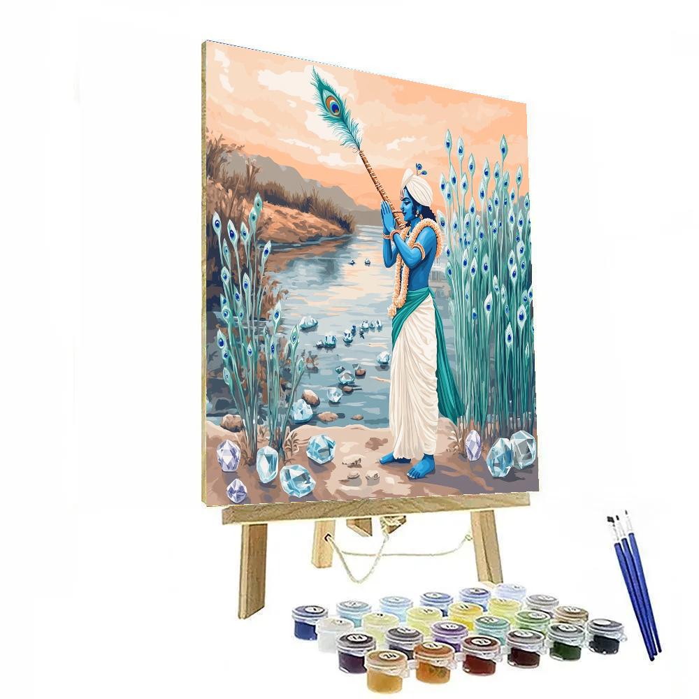 Krishna In The Crystal River Orchestra Paint by numbers art