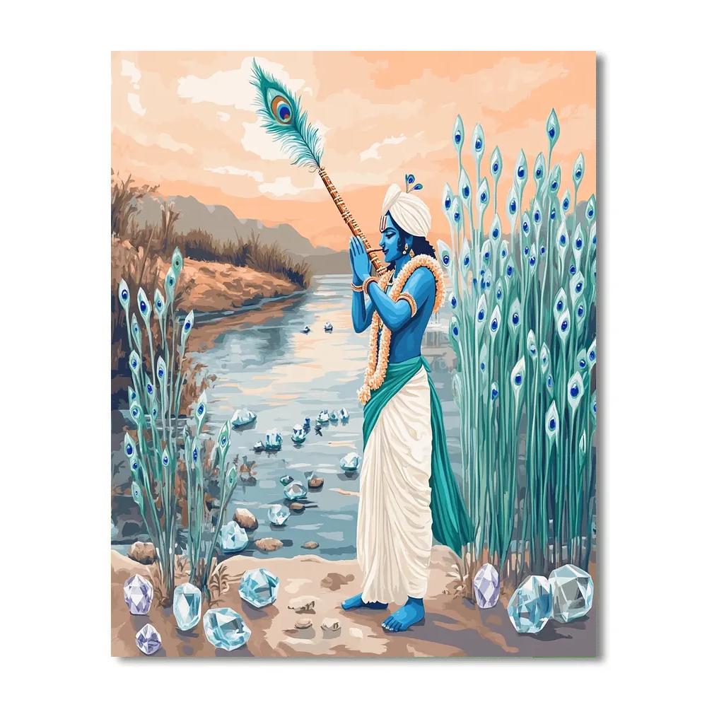 Krishna In The Crystal River Orchestra Paint by numbers art