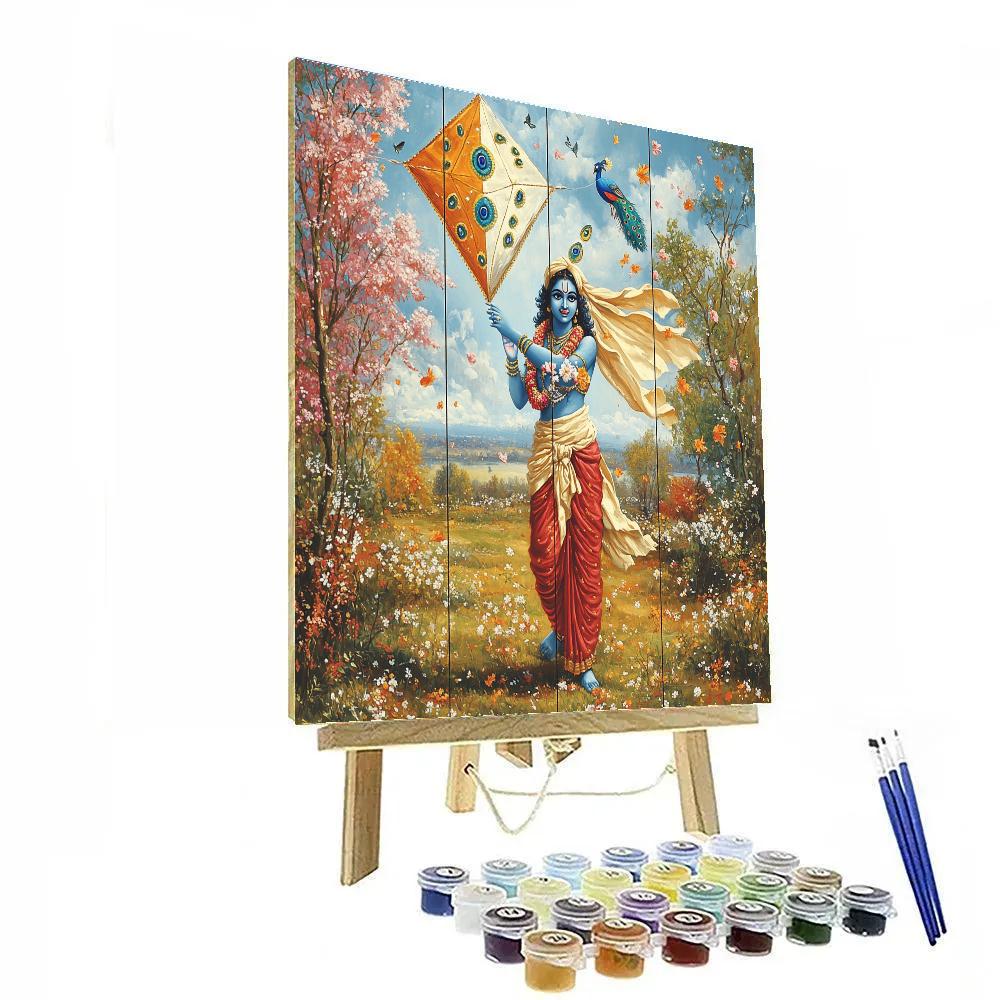 Krishna And The Kite Of Infinite Seasons painting number kit