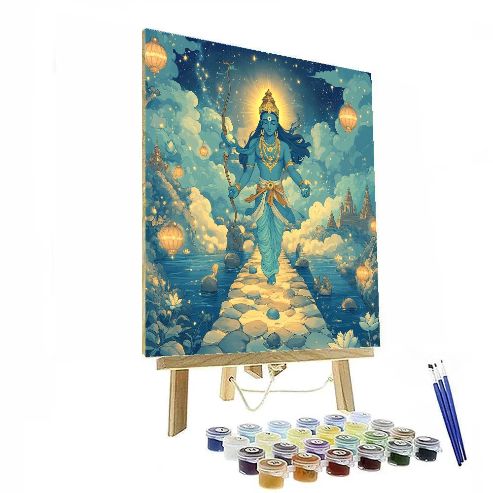 Celestial Bridge Rama Procession Paint by numbers art