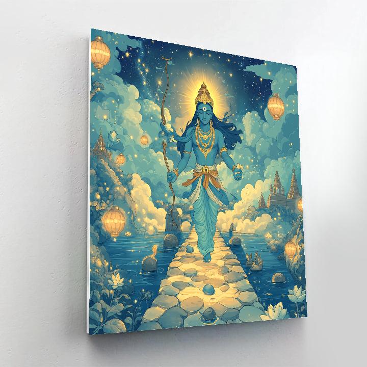 Celestial Bridge Rama Procession Paint by numbers art