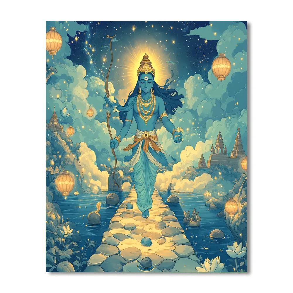Celestial Bridge Rama Procession Paint by numbers art