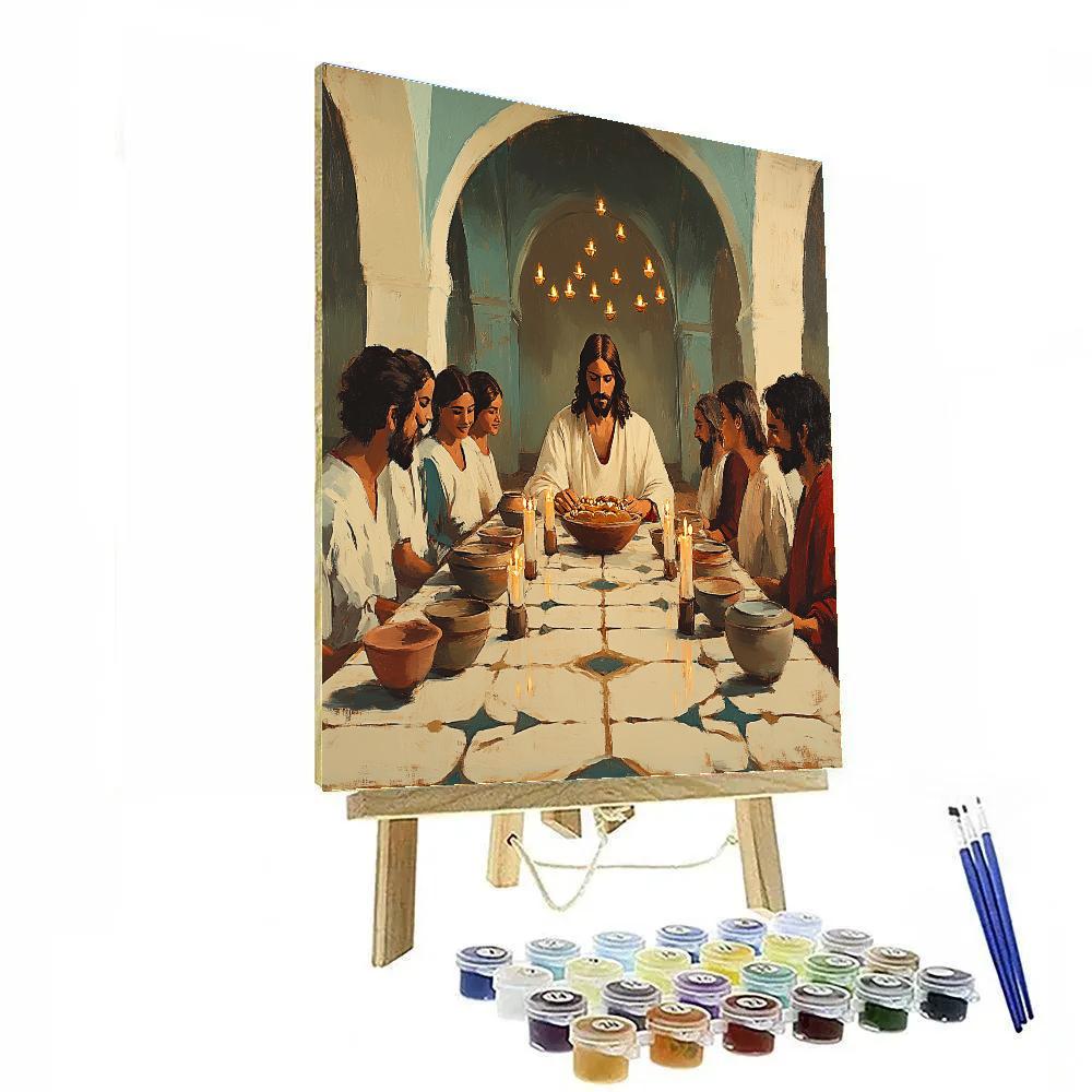 Jesus At The Table Of Shared Light Paint by numbers kits