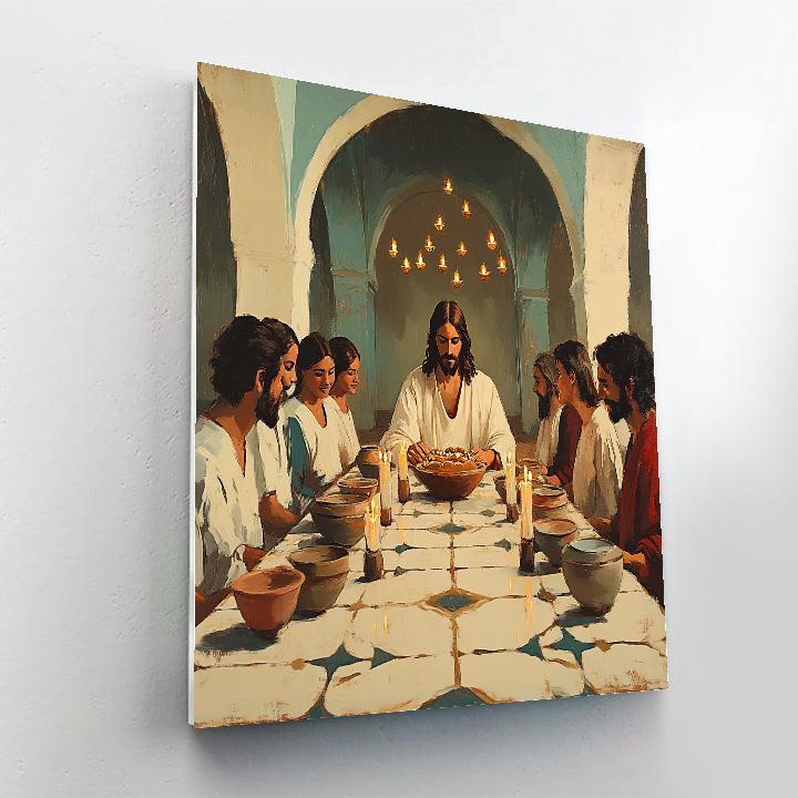 Jesus At The Table Of Shared Light Paint by numbers kits