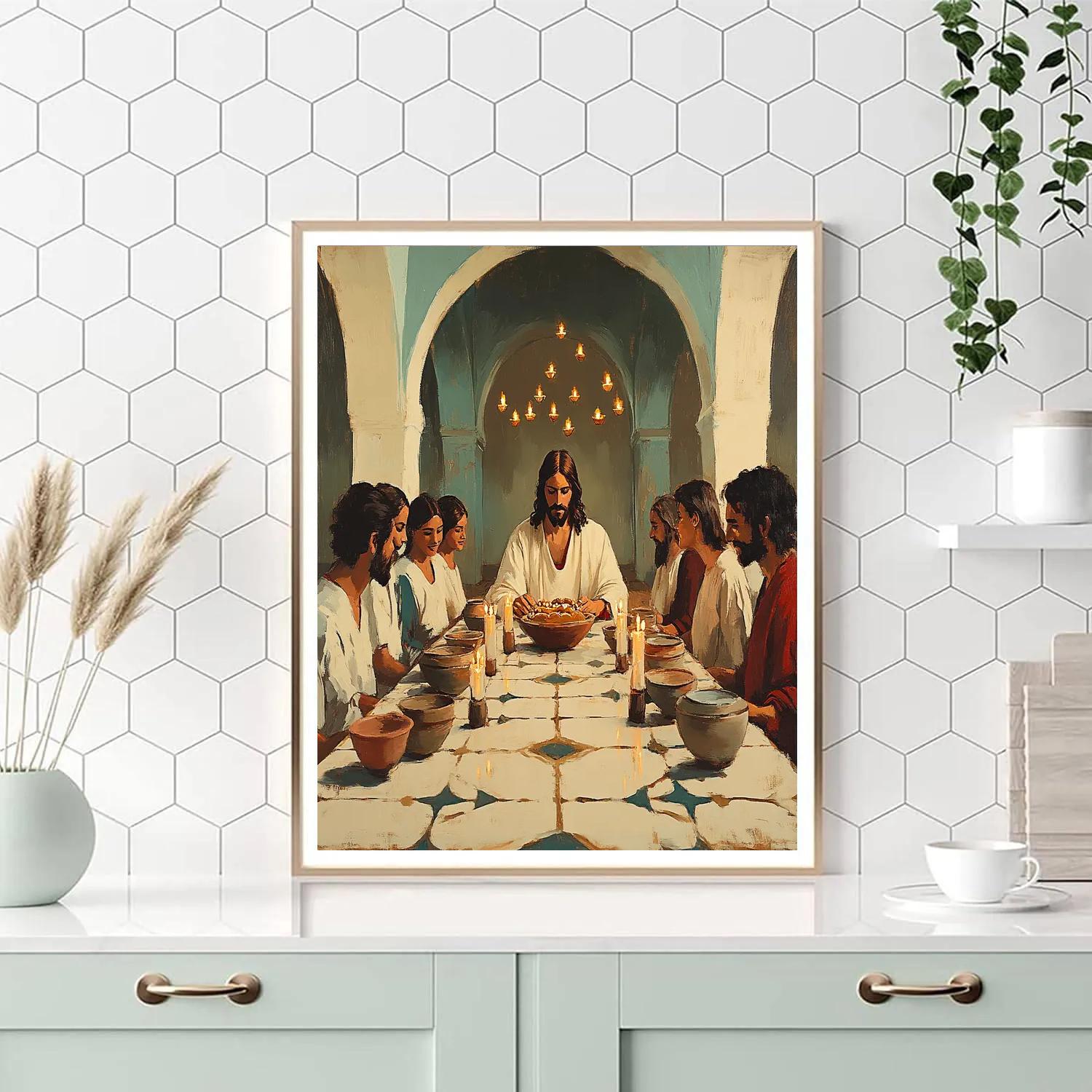 Jesus At The Table Of Shared Light Paint by numbers kits