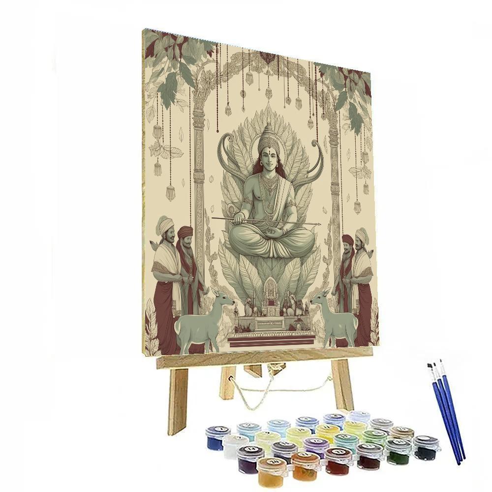 Forest Council With Rama As Guardian Numbered painting kits