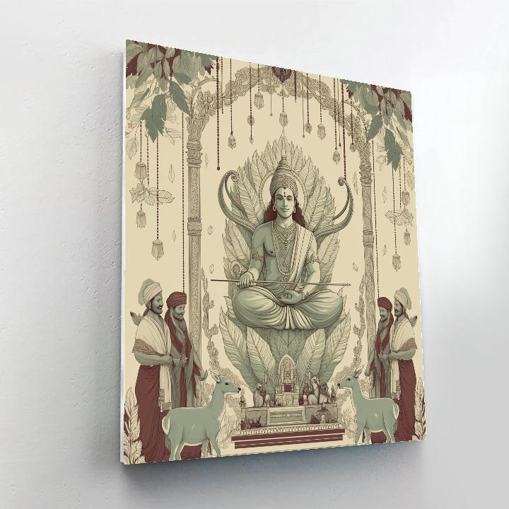 Forest Council With Rama As Guardian Numbered painting kits