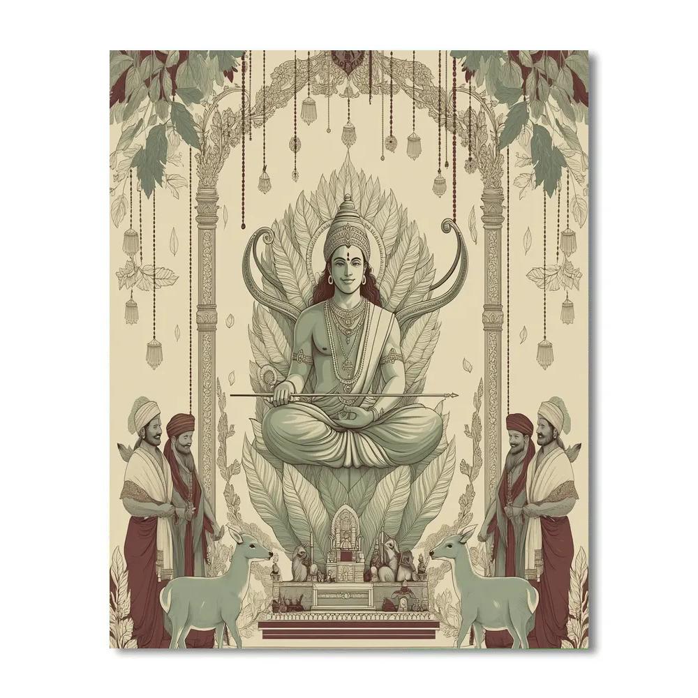 Forest Council With Rama As Guardian Numbered painting kits