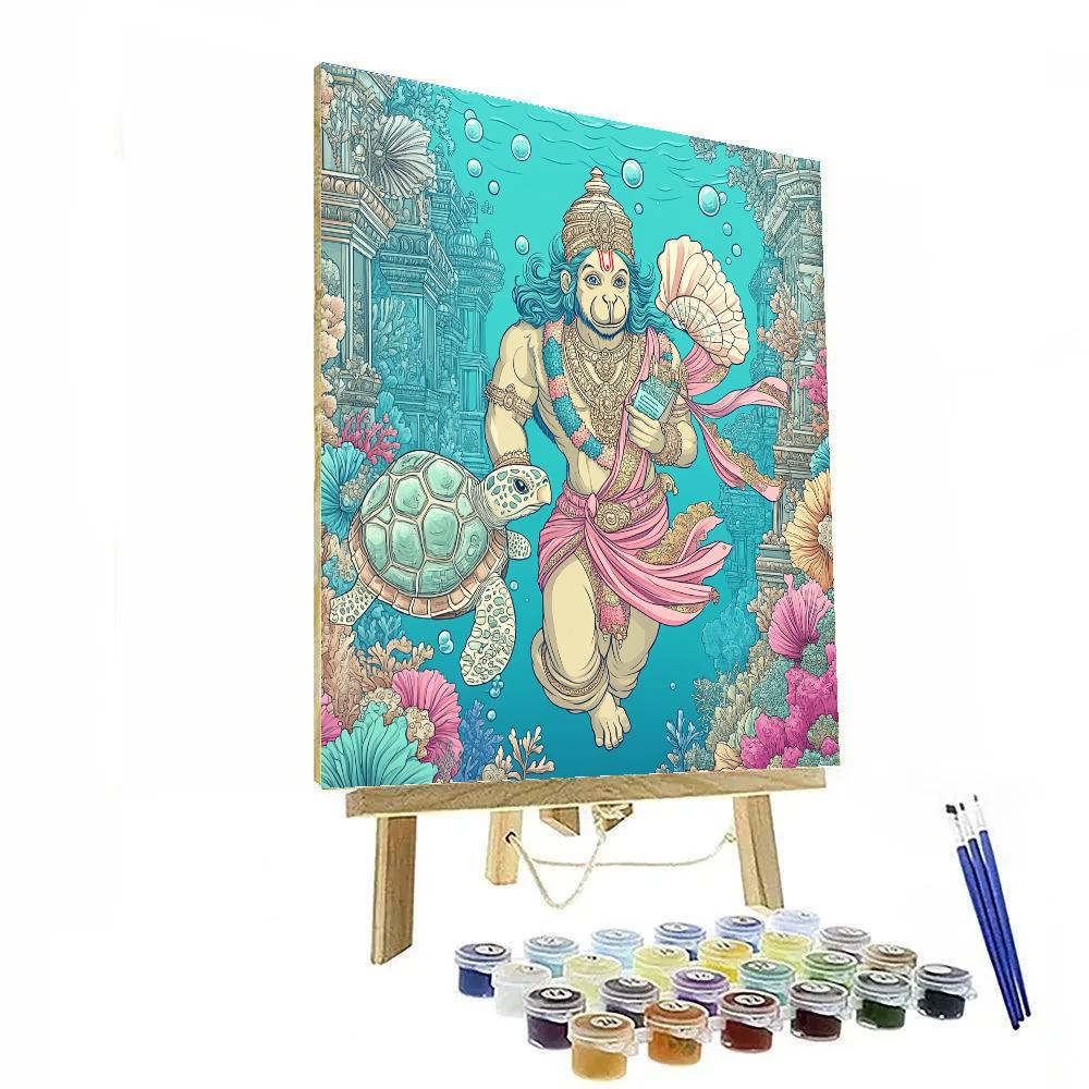 Coral Reef Hanuman Rescue Paint by numbers art