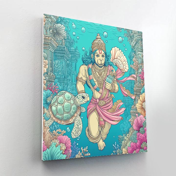 Coral Reef Hanuman Rescue Paint by numbers art