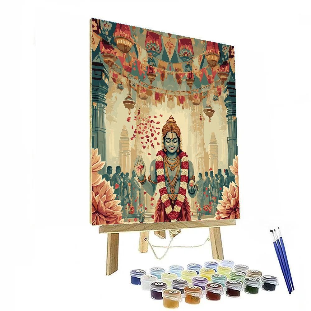 Festival Canopy With Brahma Blessing paint by numbers