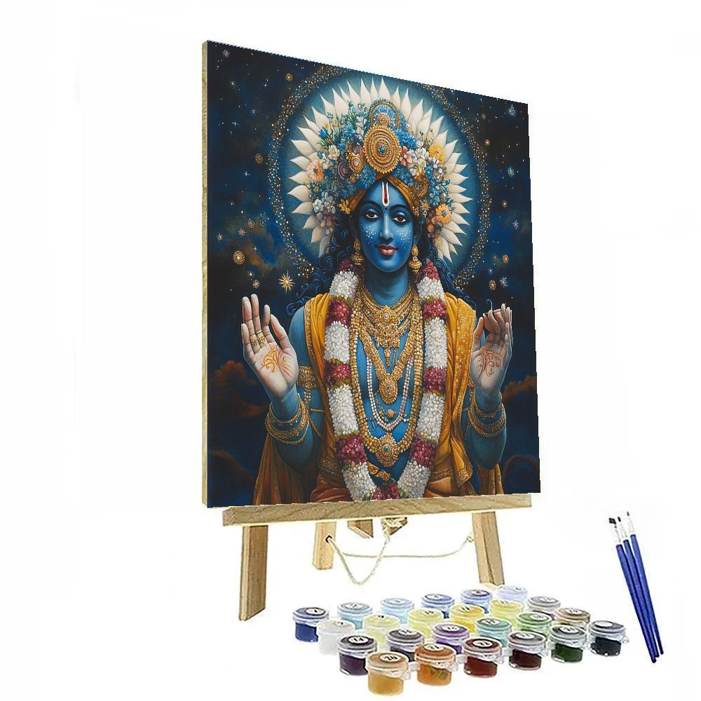 Garland Of Galaxies Around Vishnu painting number kit