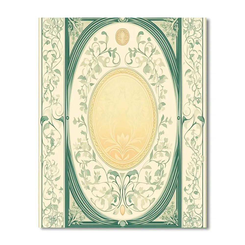 Alphonse Mucha Inspired Lattice Of Vernal Harmonics Paint by numbers kits