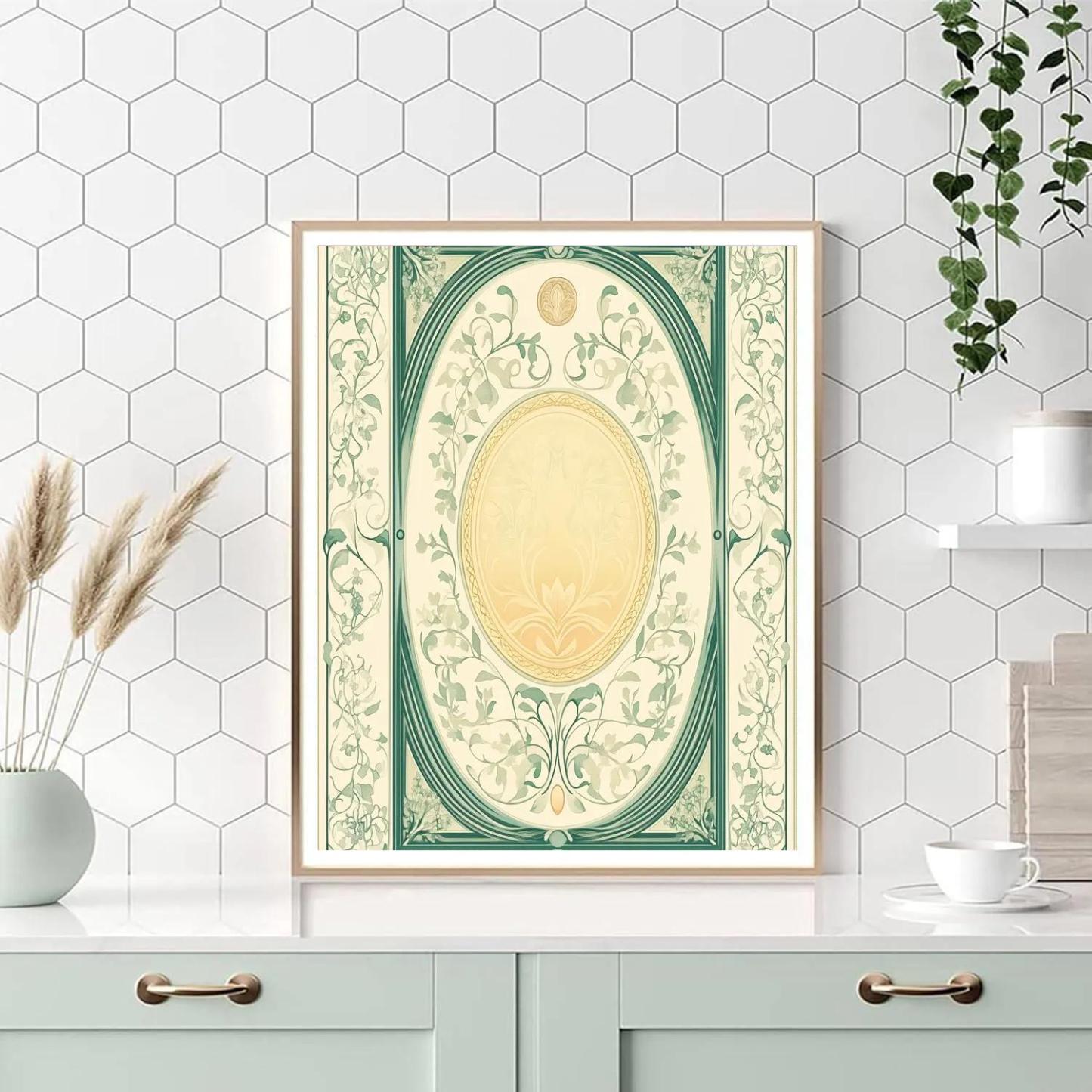 Alphonse Mucha Inspired Lattice Of Vernal Harmonics Paint by numbers kits