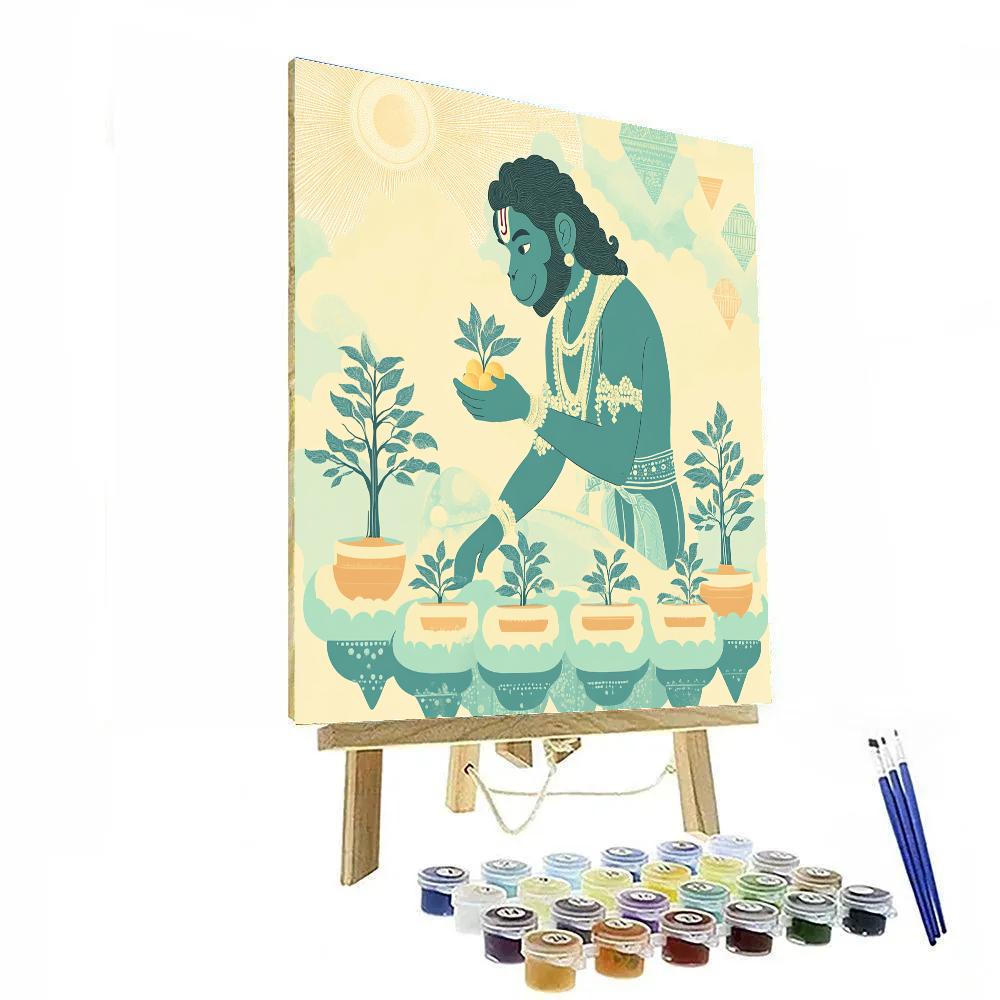 Hanuman, Sky Orchard Gardener Paint by numbers art