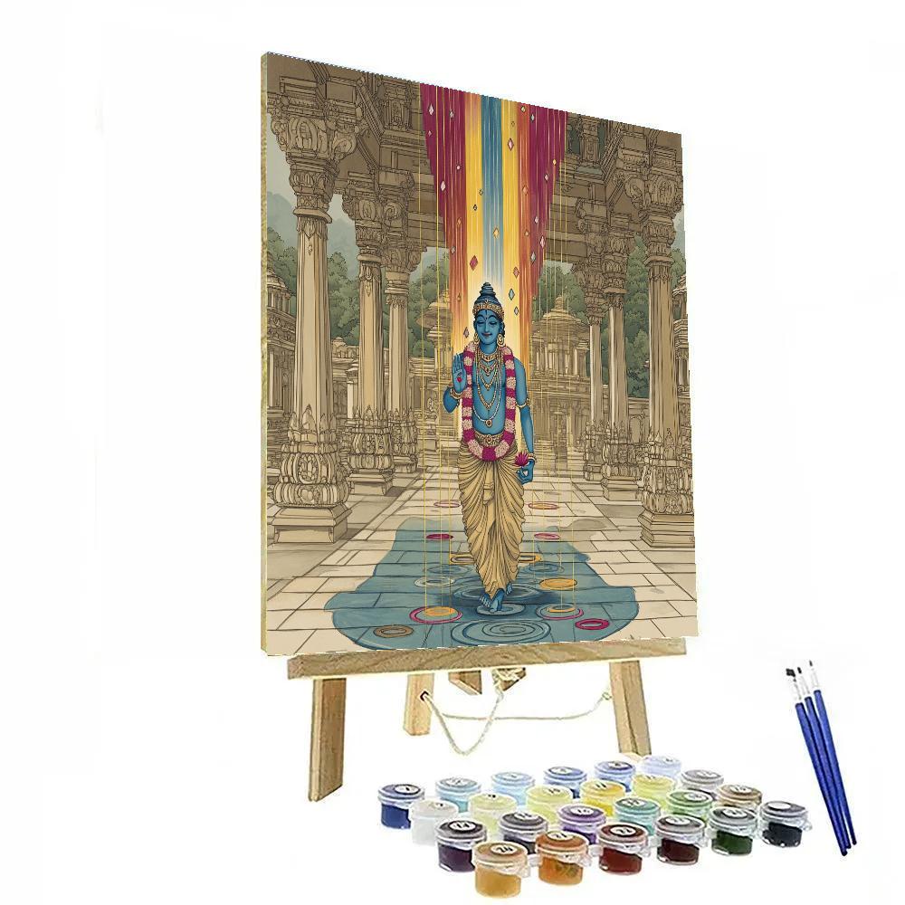 Vishnu In The Prism Rain Temple Paint by numbers art
